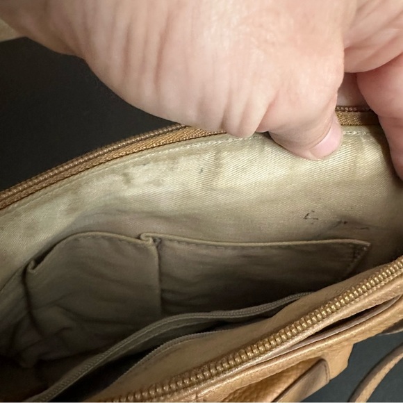 Vintage Fossil Brown Pebbled Leather Crossbody Bag Adjustable Strap Purse - Picture 14 of 15